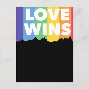 LGBT+Stolz. Liebe gewinnt. Que. Postkarte