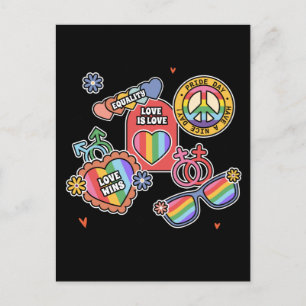 LGBT+Stolz. Liebe ist Liebe, Gleichheit, Pride Day Postkarte