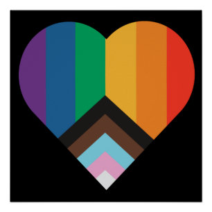 LGBT+Stolz Liebe. Rainbow-Flag-Poster Poster
