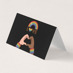 LGBT+Stolz. Liebe Regenbogen. Herz. gefaltete Kart