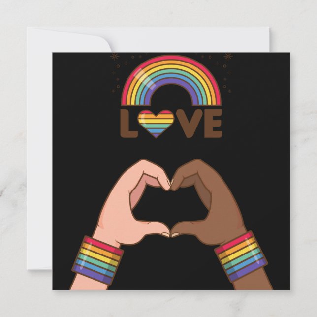 LGBT+Stolz. Liebe Regenbogen. Herz. Poster (Vorderseite)