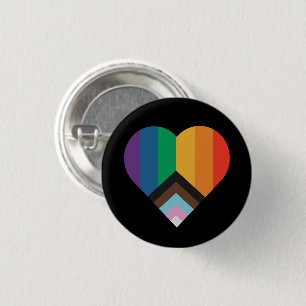 LGBT+Stolz Liebe. Regenbogenflagge Button