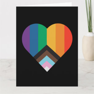 LGBT+Stolz Liebe. Regenbogenflagge Karte