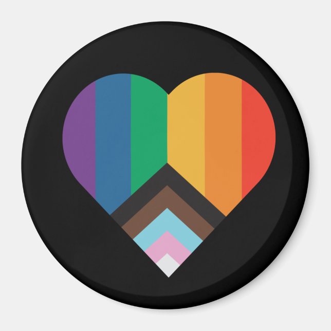 LGBT+Stolz Liebe. Regenbogenflagge      Magnet (Vorne)