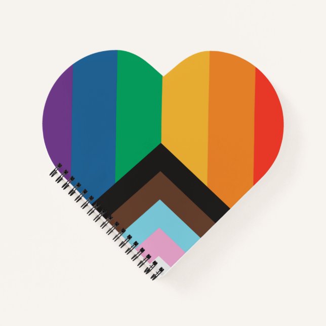 LGBT+Stolz Liebe. Regenbogenflagge Notizbuch (Vorderseite)