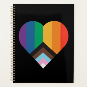 LGBT+Stolz Liebe. Regenbogenflagge    Planer