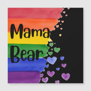 LGBT+Stolz. Mama Bär. Rainbow-Liebe. Magnetkarte