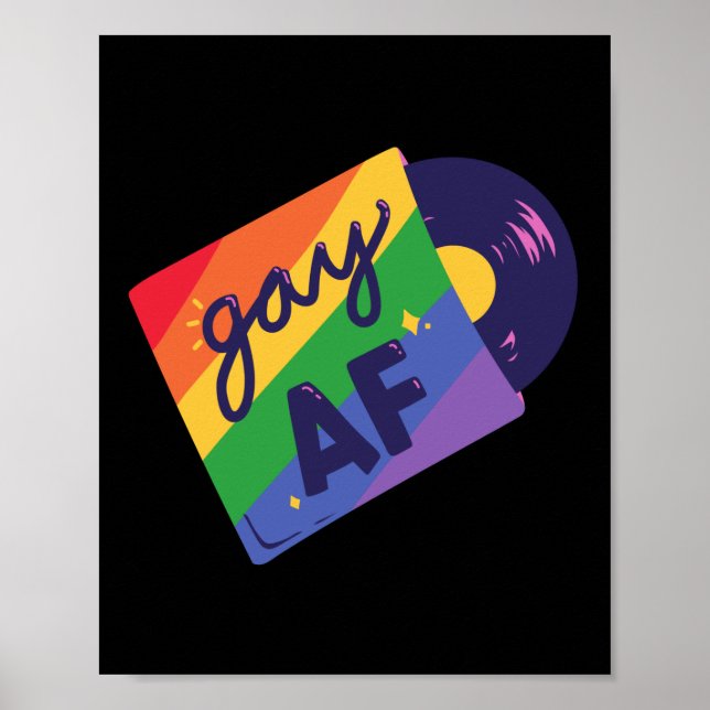 LGBT+Stolz. que , homosexuelle Liebe.Gay AF Poster (Vorne)