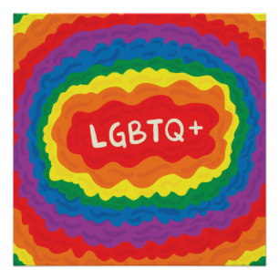 LGBT+Stolz. que, Regenbogenfarbe. Poster