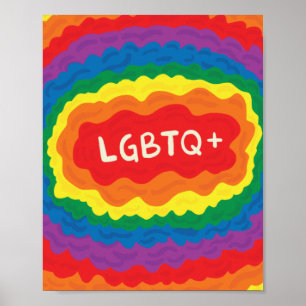 LGBT+Stolz. que, Regenbogenfarbe. Poster