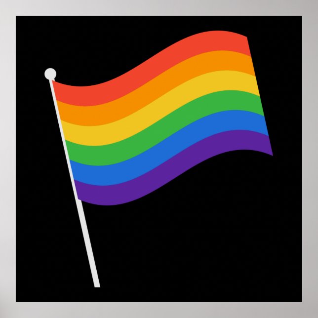 LGBT+Stolz. Rainbow-Flag-Poster Poster (Vorne)