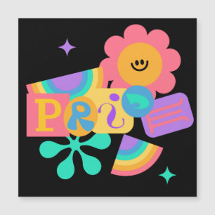 LGBT+Stolz. Rainbow-Liebe. Sonnenblumen-Liebe. Magnetkarte