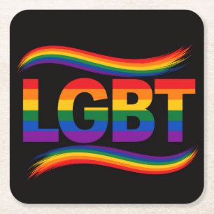 LGBT-Stolz-Regenbogen-Design Rechteckiger Pappuntersetzer