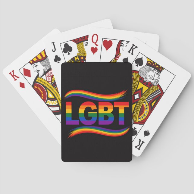 LGBT-Stolz-Regenbogen-Design Spielkarten (Rückseite)