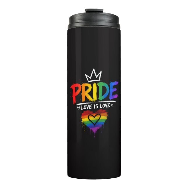 LGBT-Stolz-Regenbogen-Design Thermosbecher (Vorderseite)
