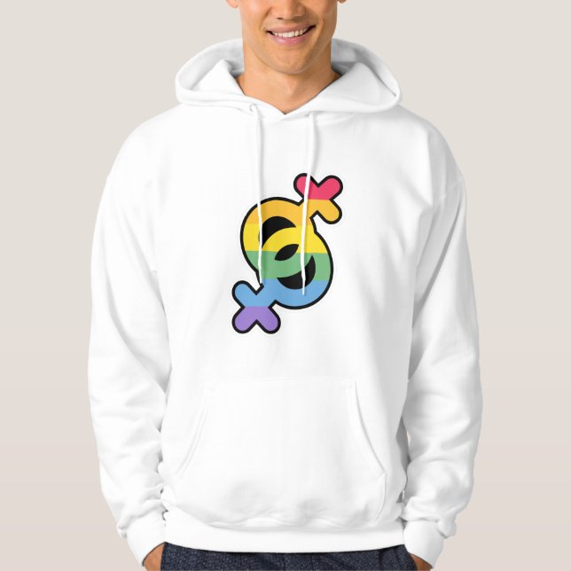 LGBT+Stolz. Regenbogen. Hoodie (Vorderseite)