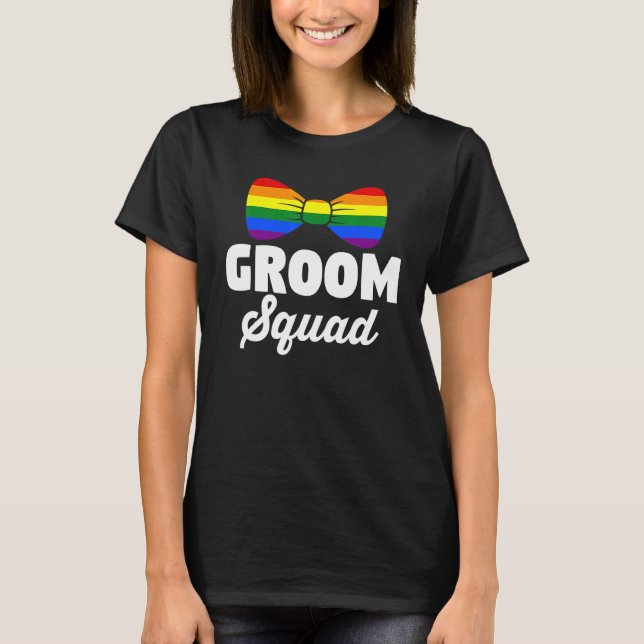 LGBT Stolz Regenbogen Junggesellenabschied Schwule T-Shirt (Vorderseite)