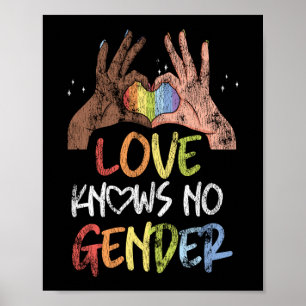LGBT Stolz Regenbogen Liebe kennt kein Geschlecht Poster