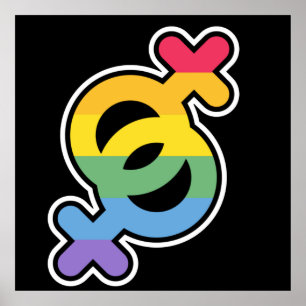 LGBT+Stolz. Regenbogen. Poster
