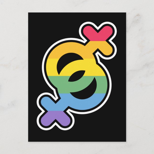 LGBT+Stolz. Regenbogen. Poster Postkarte (Vorderseite)