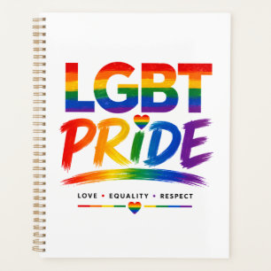 LGBT-Stolz-Regenbogen-Typografie Planer