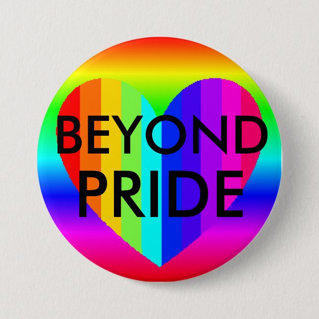 LGBT 'Stolz' Regenbogenfarben Knopf Button (Vorderseite)