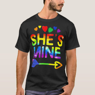 LGBT Stolz Sie gehört mir Ich bin ihr Lesben-Paar- T-Shirt