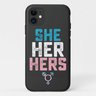 LGBT Stolz Sie Ihr Ihre Trans Transgender Pronomen Case-Mate iPhone Hülle