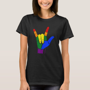 LGBT-stolz soziale Bewegung Frauen Händezeichnen T-Shirt