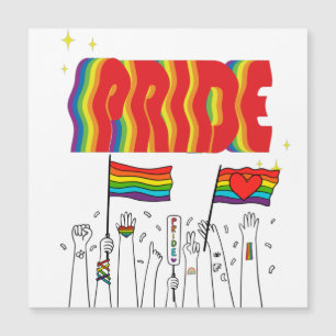 LGBT+Stolz. Stolz auf die quee schwule Liebe. Magnetkarte