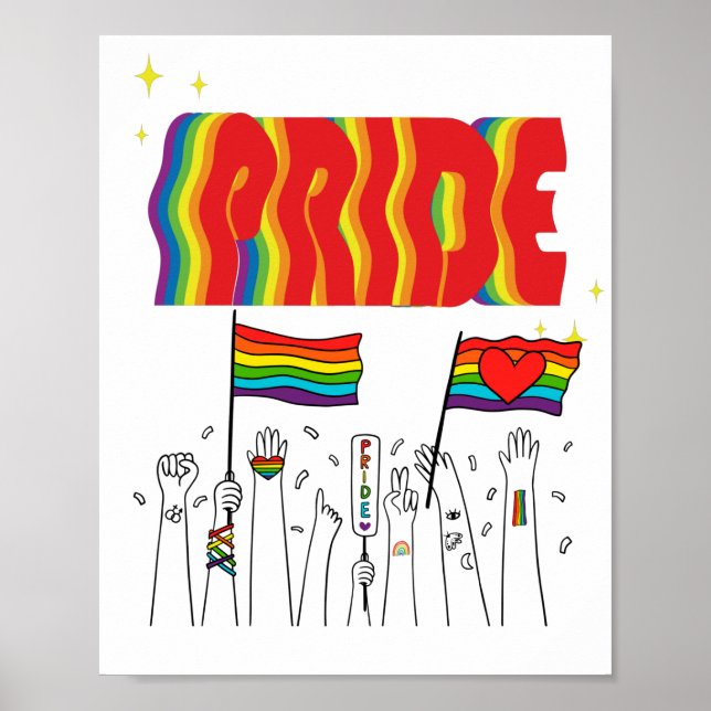 LGBT+Stolz. Stolz auf die quee schwule Liebe. Poster (Vorne)