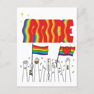 LGBT+Stolz. Stolz auf die quee schwule Liebe. Postkarte