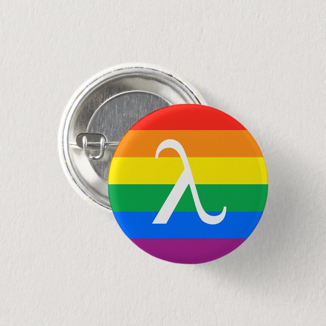 LGBT-Stolz und Aktivismus Lambda Button (Vorne & Hinten)