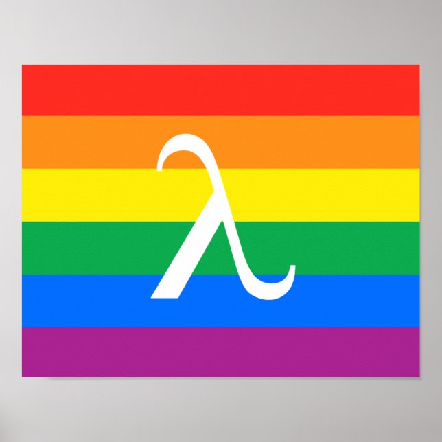 LGBT-Stolz und Aktivismus Lambda Poster (Vorne)