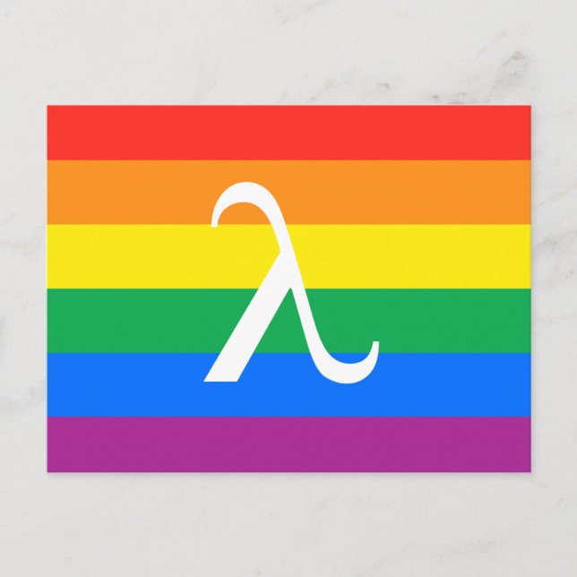 LGBT-Stolz und Aktivismus Lambda Postkarte (Vorderseite)