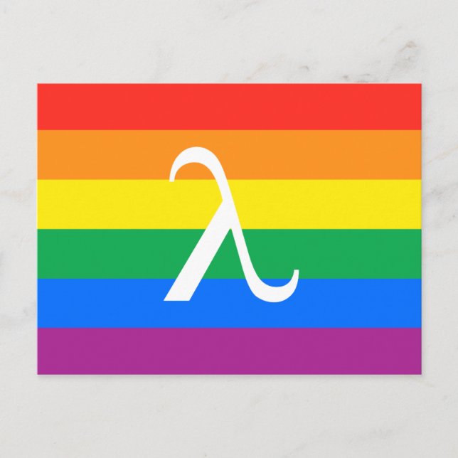 LGBT-Stolz und Aktivismus Lambda Postkarte (Vorderseite)