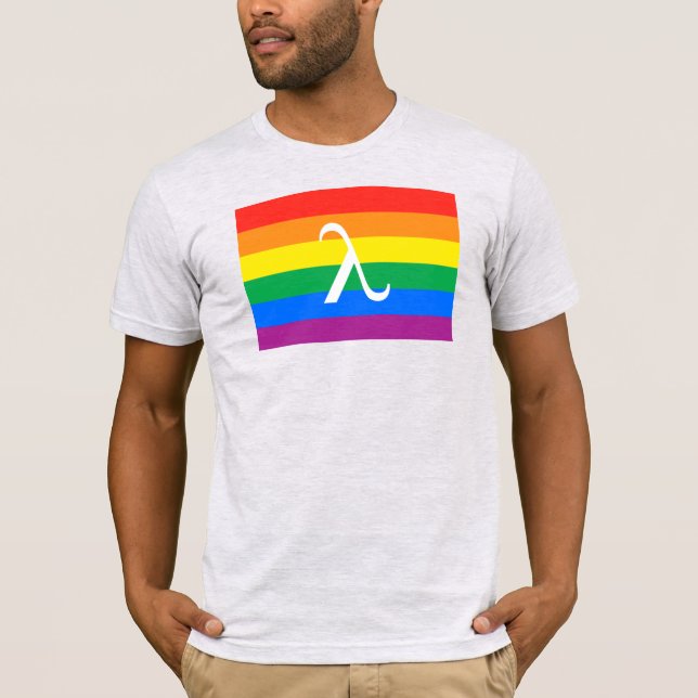 LGBT-Stolz und Aktivismus Lambda T-Shirt (Vorderseite)