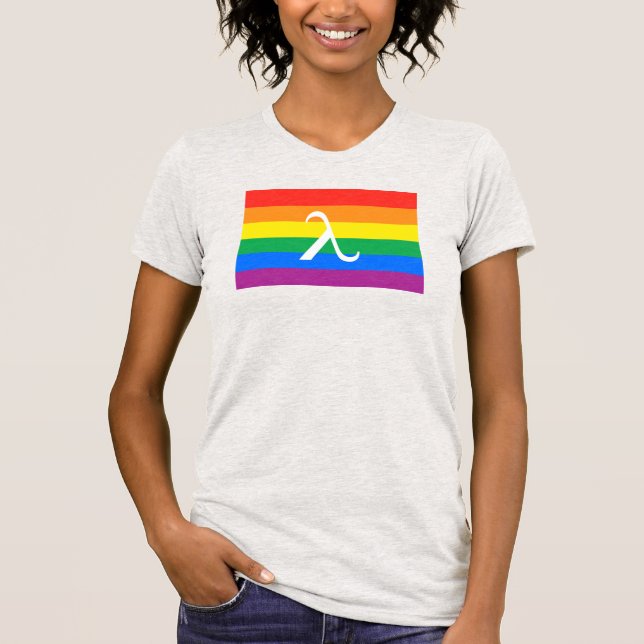LGBT-Stolz und Aktivismus Lambda T-Shirt (Vorderseite)