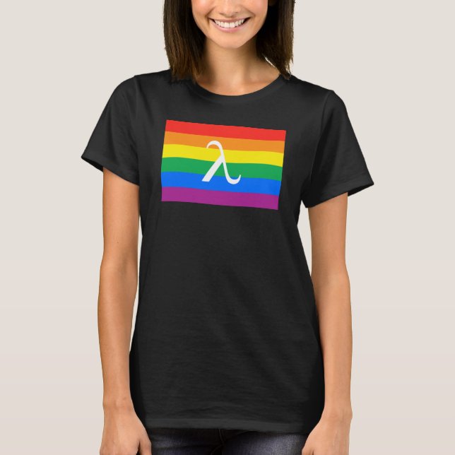LGBT-Stolz und Aktivismus Lambda T-Shirt (Vorderseite)