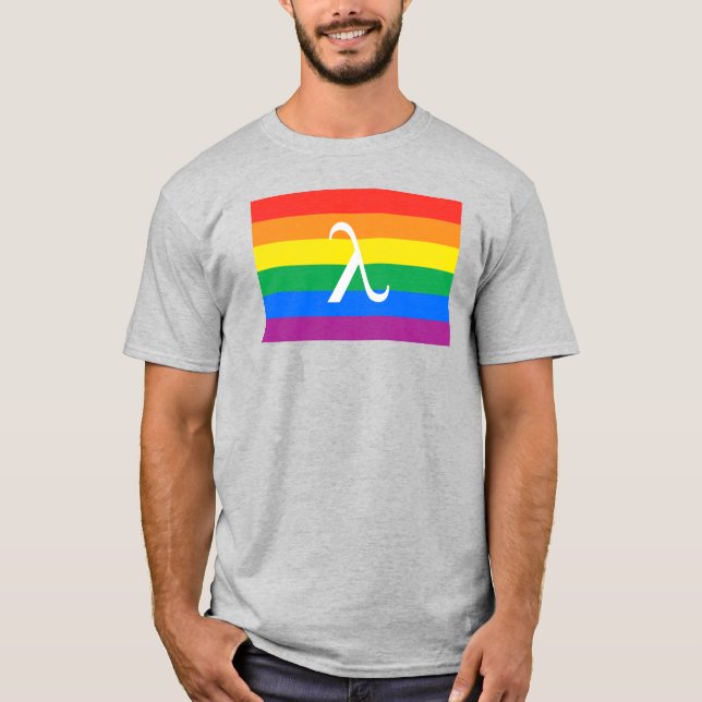 LGBT-Stolz und Aktivismus Lambda T-Shirt (Vorderseite)