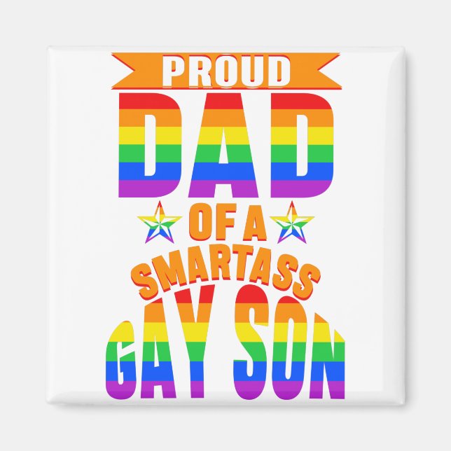 Lgbt Stolz Vater eines Smartass Gay Son Magnet (Vorne)
