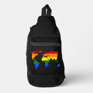 LGBT-Stolz-Weltkarte Crossbody Bag