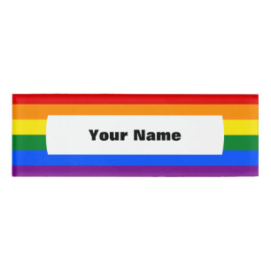 LGBT Stolzflagge Namenschild