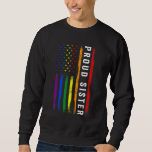 Lgbt Support Proud Sister Lgbt Flag Sister Lgbt Pr Sweatshirt