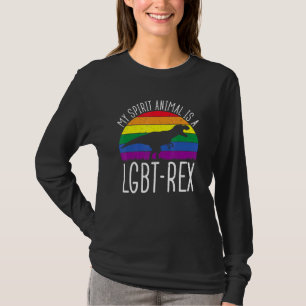 Lgbt - T-Rex Gay Pride Lesbian Dinosaur Sunset T-Shirt