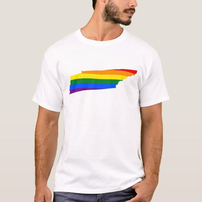 LGBT Tennessee, T - Shirt der US-Staatsflagge (Vorderseite)