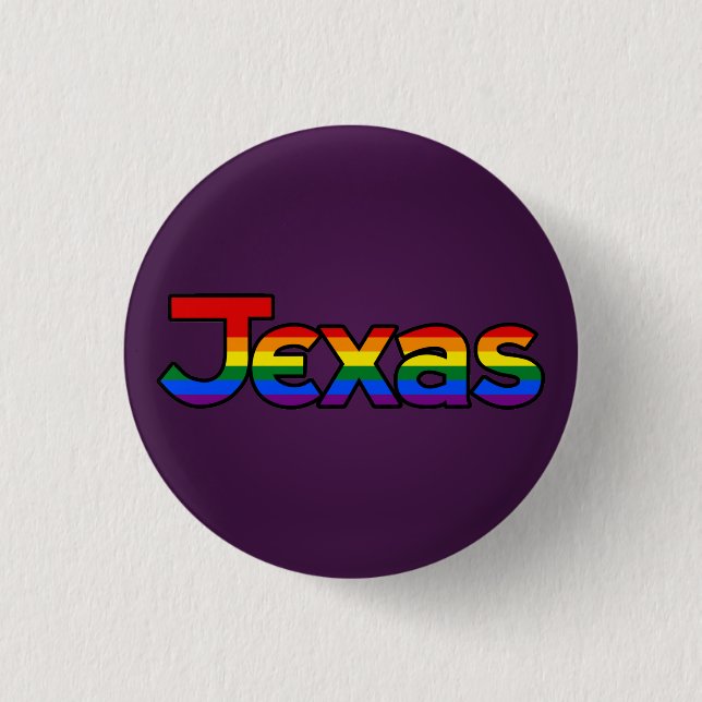 LGBT Texas Rainbow Button (Vorderseite)