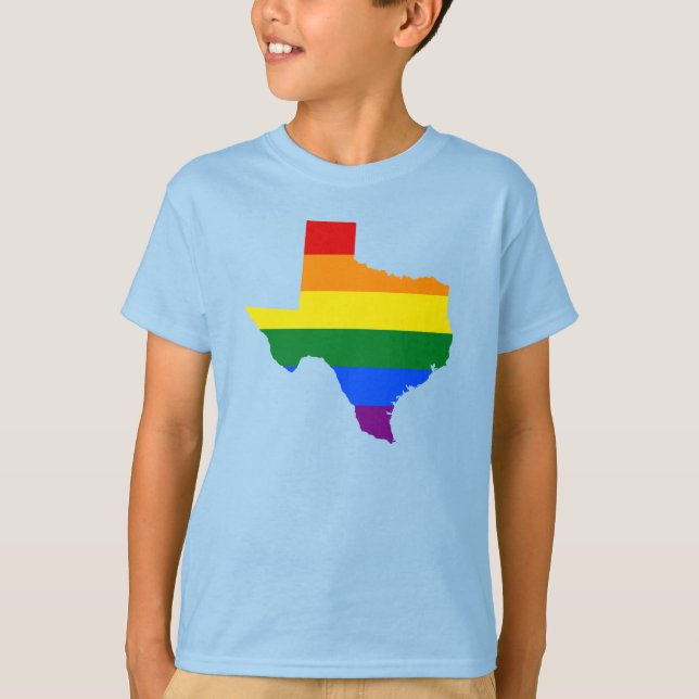 LGBT Texas, T - Shirt der US-Staatsflagge (Vorderseite)