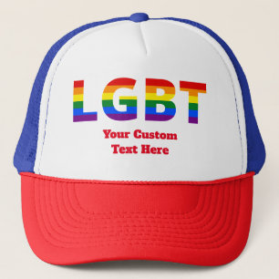 LGBT-Textstempelflagge Truckerkappe