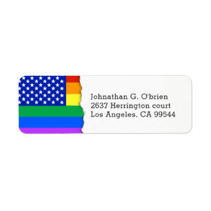 LGBT Themed Rücksendeadresse amerikanischer